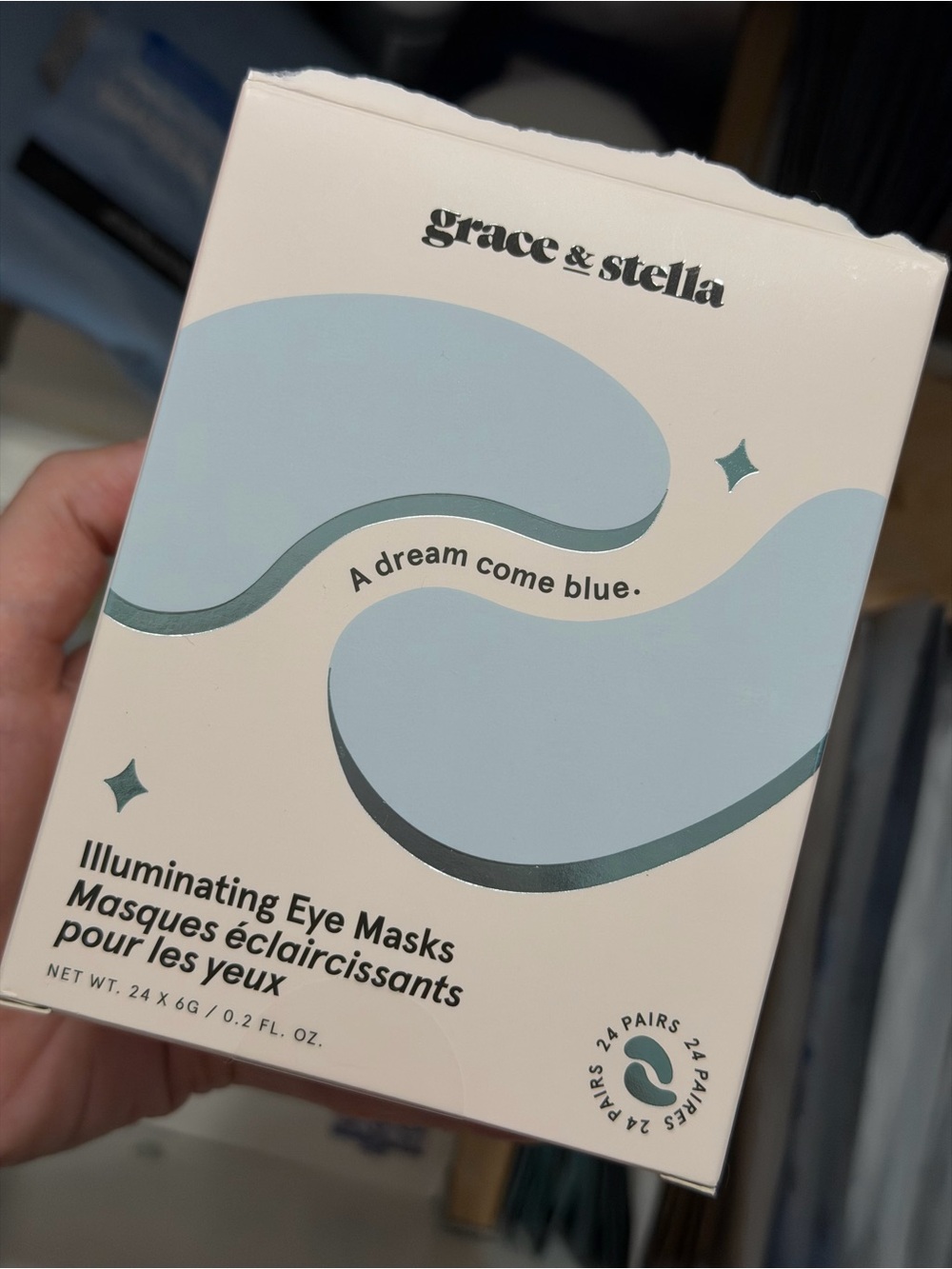 grace & stella Illuminating Eye Masks — Blue
